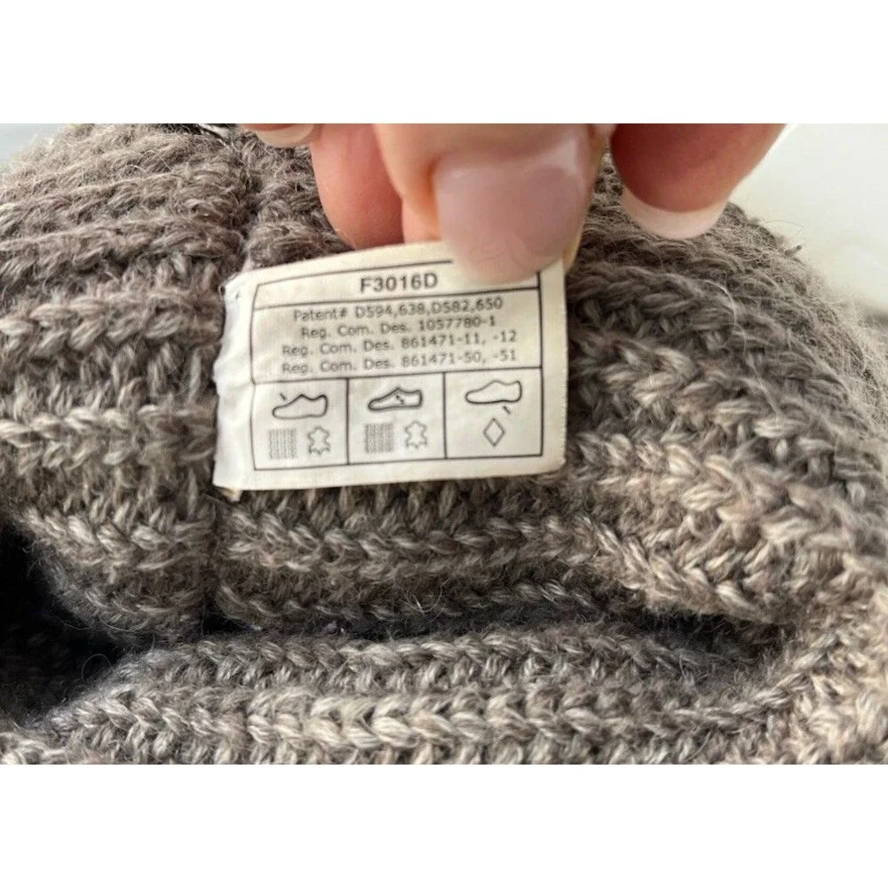 UGG Youth Junior Girls CARDY Black 5649 Short Tall Gray Knit Wool Fur Sz 5